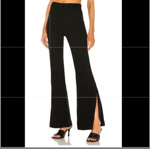 Lovers + Friends Black Split Hem Trousers